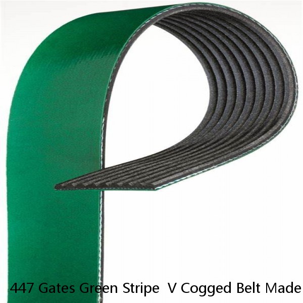 447 Gates Green Stripe  V Cogged Belt Made In USA Free shipping 